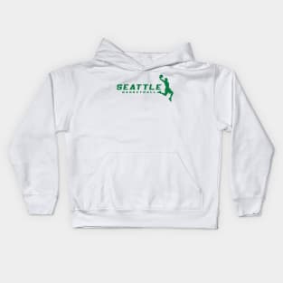 Retro Seattle Basketball Club Kids Hoodie